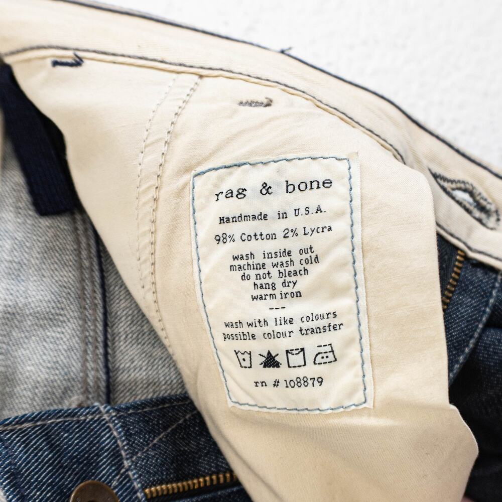 Rag & Bone NY Handmade Y2K Low Rise Denim Jeans size 28 - Picture 4 of 12